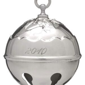 Reed & Barton 2010 Silver Holly Bell Ornament